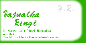 hajnalka ringl business card